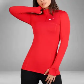 ست بلوز شلوار ورزشی زنانه نایک انگشتی و نیم زیپ